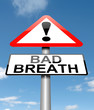 Bad breath concept.
