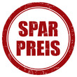 Grunge Stempel rot rund SPARPREIS