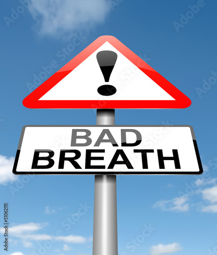 Illustration: Bad breath concept. Bad breath concept.