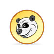 Vector: Cartoon Illustration of a Panda Bear Head. Cartoon Illustration of a Panda Bear Head.