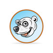 Vector: Cartoon Illustration of a Polar Bear Head. Cartoon Illustration of a Polar Bear Head.