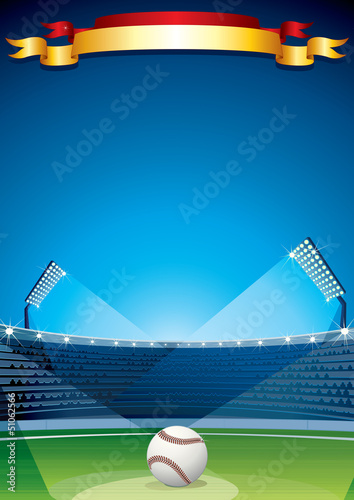 Vector: Baseball Stadium. Vector Poster Design Baseball Stadium. Vector Poster Design