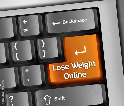 Illustration: Keyboard Illustration "Lose Weight Online" Keyboard Illustration "Lose Weight Online"