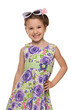 Photo: Laughing little girl looks forward Laughing little girl looks forward