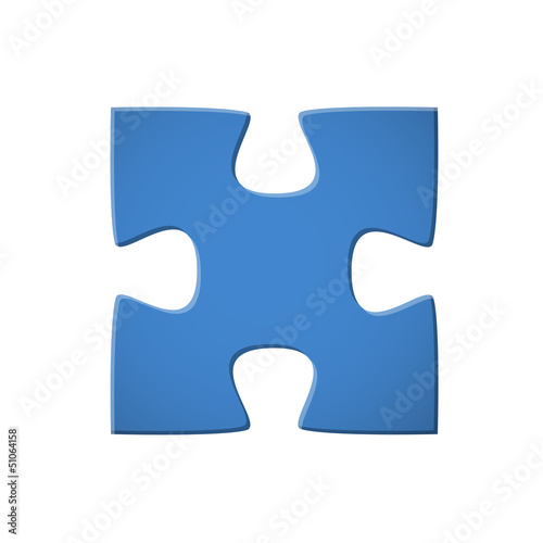 Vector: Puzzleteil blau Puzzleteil blau