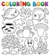 Coloring book coral reef theme 2
