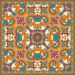 Traditional ornamental floral paisley bandanna.