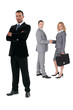 Photo: Three businesspeople on a white background Three businesspeople on a white background