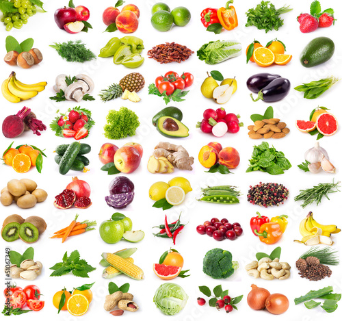 Photo: Collection of fresh fruits and vegetables Collection of fresh fruits and vegetables