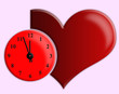 Heart and watch. The concept of time loss