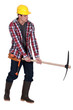 craftsman holding a pick