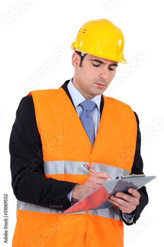 Photo: businessman on a construction site businessman on a construction site