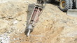 Road repairing works with hydrohammer