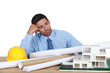 Architect at his desk.