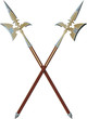 Two crossed halberds