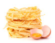 Italian pasta tagliatelle nest