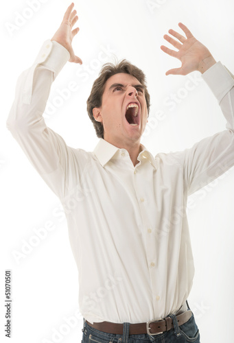 Photo: Ranting young man Ranting young man