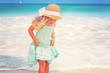little girl at tropical beach