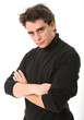 Foto: Young man in black Young man in black