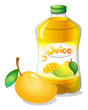 Vektor: A bottle of mango juice A bottle of mango juice