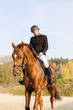 equestrian on horseback