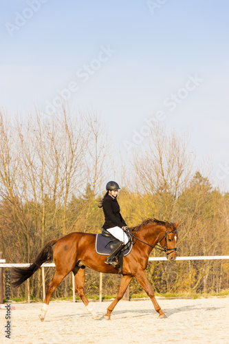 Photo: equestrian on horseback equestrian on horseback