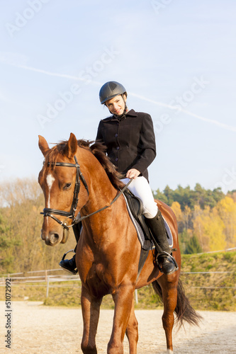 Photo: equestrian on horseback equestrian on horseback