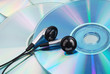 earphone and CD