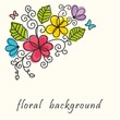 Vector: Bouquet. Floral background. Birthday card. Bouquet. Floral background. Birthday card.