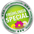 Button "Frühlingsspecial" grün/silber