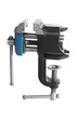 Old vise on white background