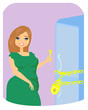 girl on a diet - Refrigerator with chain and lock