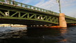 Trinity Bridge on Neva river in St. Petersburg Russia - shooting