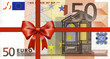 50 Euroschein mit Geschenkband
