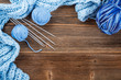 Frame of  yarn balls