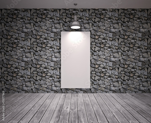Illustration: banner on wall banner on wall