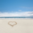 Herz im Sand