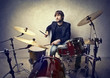 man playing drums