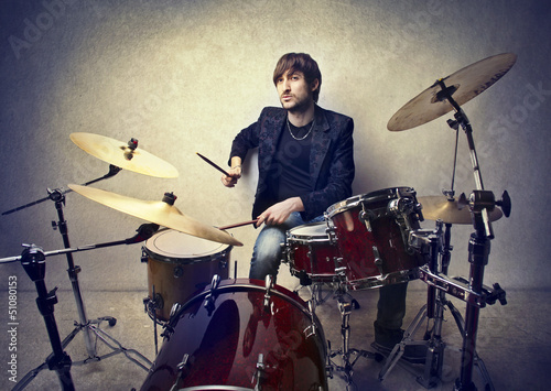 Photo: man playing drums man playing drums