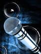 Microphone on abstract background