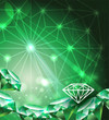 Vector: Background with emerald Background with emerald