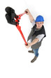 Man using bolt-cutters