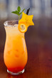 fresh tropical juice cocktail