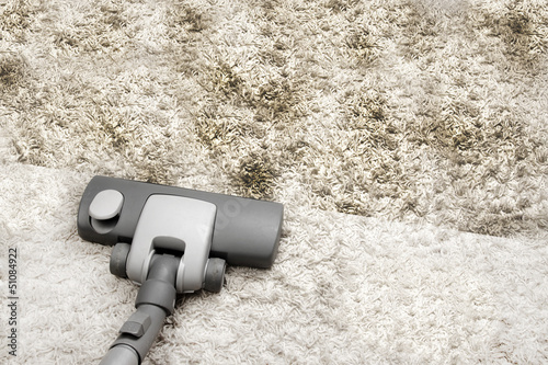 Photo: Vacuuming dirty carpet Vacuuming dirty carpet