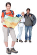 Three backpackers