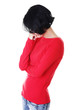 Thoughtful woman with problem