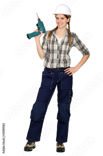 Photo: Smiling handywoman Smiling handywoman