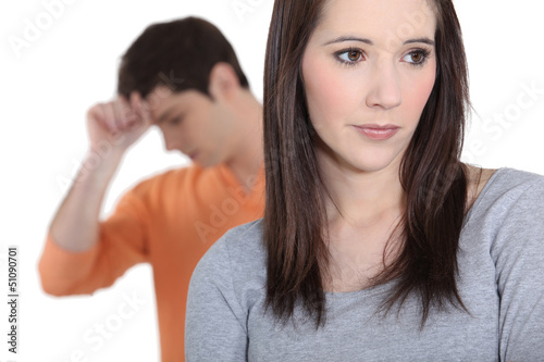 Photo: couple after a dispute couple after a dispute