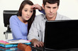 Students with computers