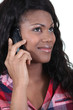 Portrait of a woman on phone